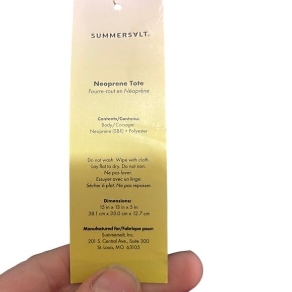 Summersalt Beach Pool Tote Neoprene roomy Green NWT - Picture 3 of 10